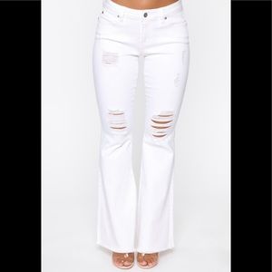 Women’s White flared jeans